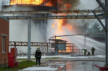 missile attack on oil factory
