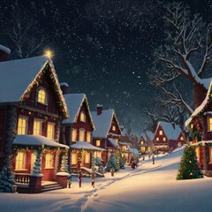 Christmas house in the forest