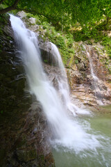 山梨、石空川渓谷の二の滝