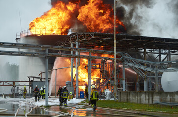 missile attack on oil factory