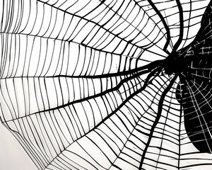 Obraz premium Intricate spider web in vibrant hues