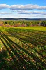 A field after the autumn harvest, Sainte-Apolline, Qu&eacute;bec, Canada