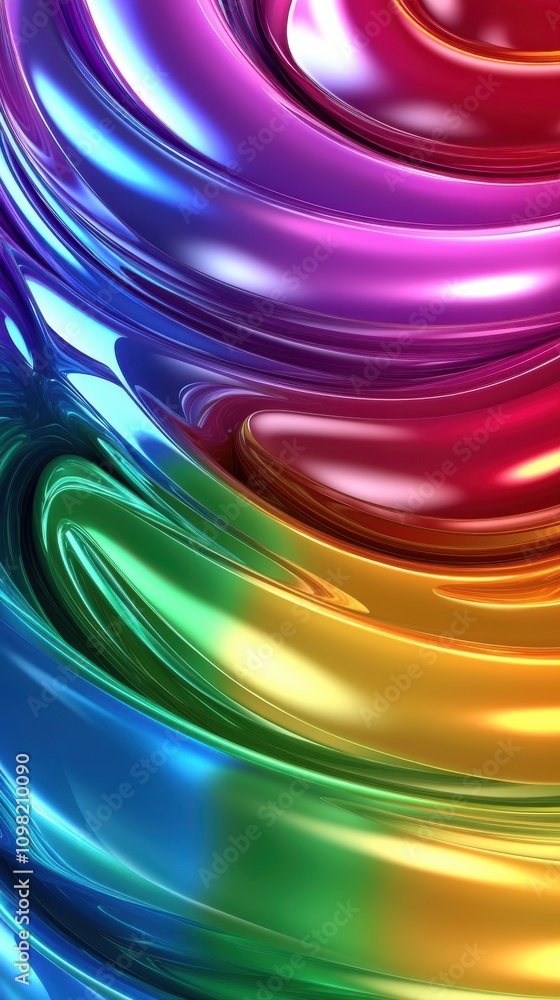 Poster vibrant abstract swirls in a spectrum of colors, creating a dynamic and captivating visual experienc