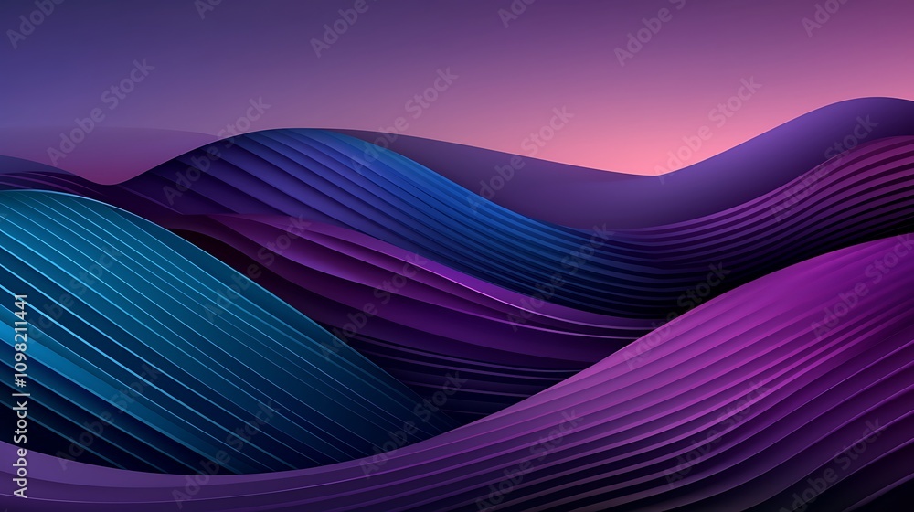 Poster artistic interpretation of sound waves in dynamic colors and fluid forms, showcasing vibrant texture