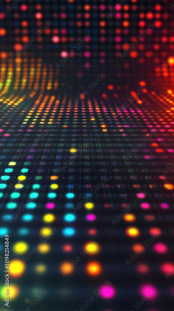 Aufkleber vibrant abstract background of colorful dots creating a mesmerizing pattern in a fluid motion.