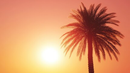 Obraz premium palm tree silhouette