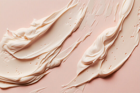 Palmitoyl Pentapeptide-4 Anti-Aging Cream Close-Up with Warm Tones for Skin Texture Enhancement