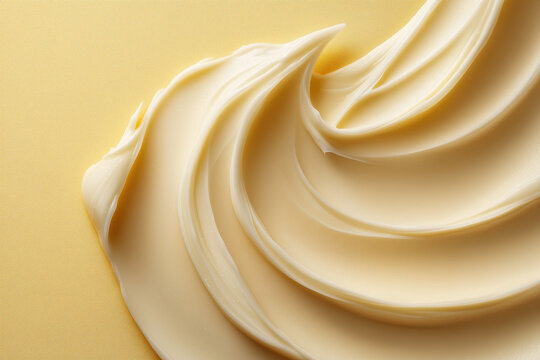 Premium Palmitoyl Pentapeptide-4 Cream Texture on Warm Soft Background for Skin Rejuvenation and Care