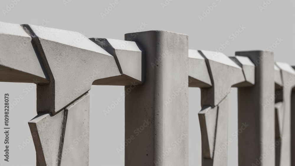 Poster unique angular concrete carvings with fragmented designs