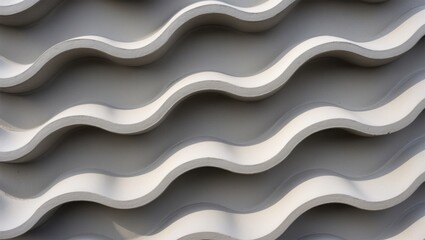Soft Undulating Waves with Gummy Finish on Gray Surface