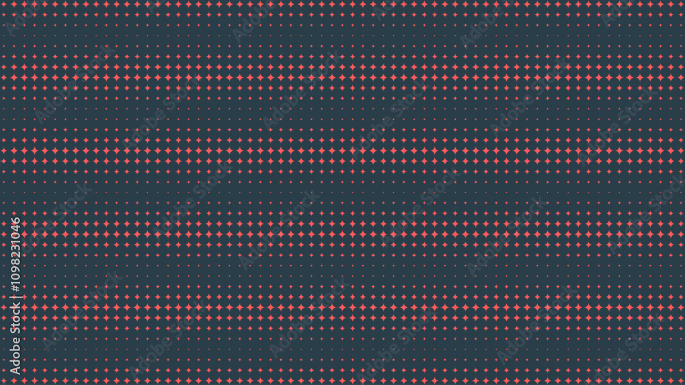 Poster circular halftone pattern vector interference effect red black abstract background. minimalist bruta