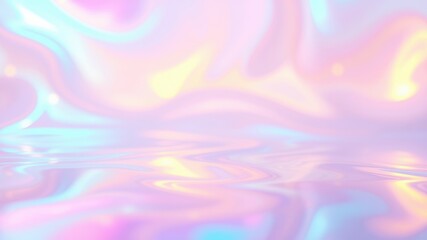 Obraz premium Abstract iridescent background with soft pastel color gradient and fluid shapes, perfect for digital art, design, and creative projects
