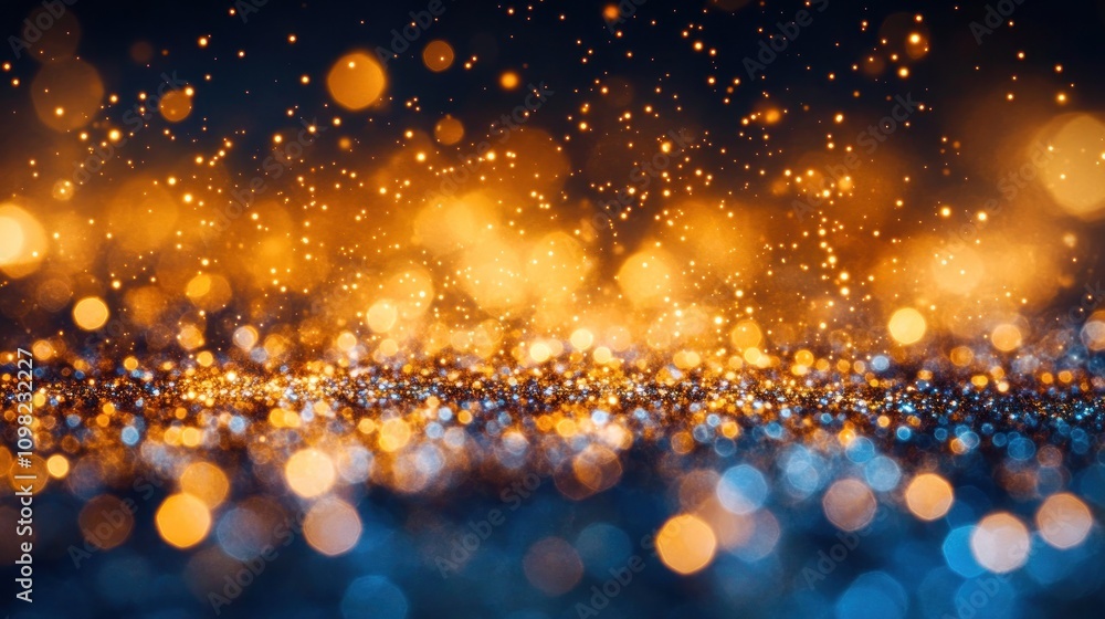 Poster abstract bokeh background with glowing lights.