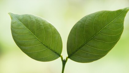 작은 나뭇잎 두장