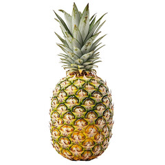 Fototapeta premium Ripe pineapple standing upright showcasing vibrant details in a lush green setting, embodying the essence of fresh produce in the vegetable and fruit category.