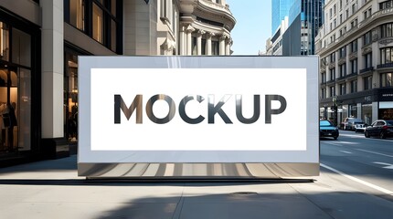 Obraz premium Realistic Billboard Banner Mockup for Advertising Design