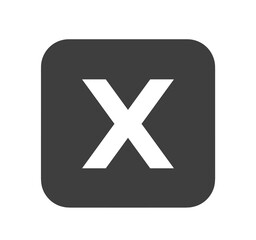 Obraz premium シンプルな黒色のXアイコン