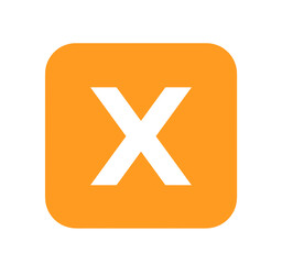 Obraz premium シンプルなオレンジ色のXアイコン