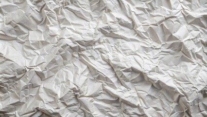 Obraz premium Abstract white crumpled and creased recycled paper texture background 
