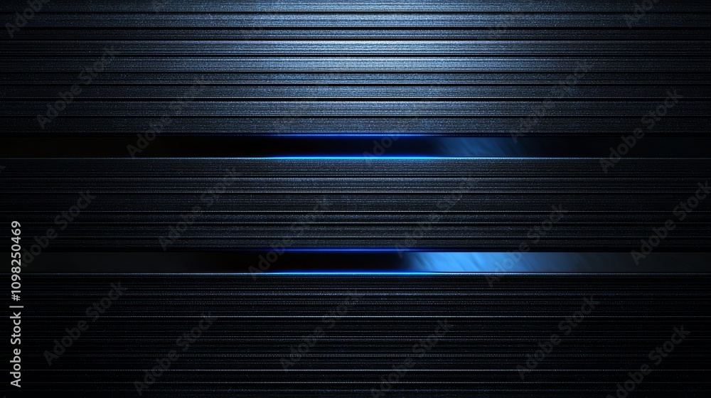 Poster a dark, textured background with horizontal lines, featuring subtle blue lighting that creates a mod