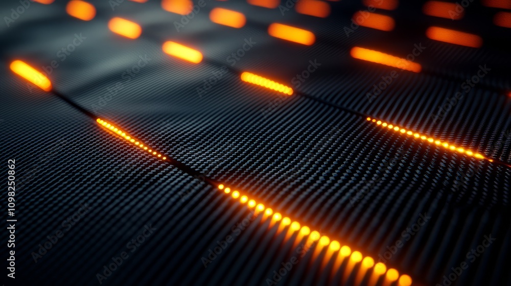 Aufkleber a close-up of a textured surface with glowing orange lines, creating a dynamic, futuristic aesthetic