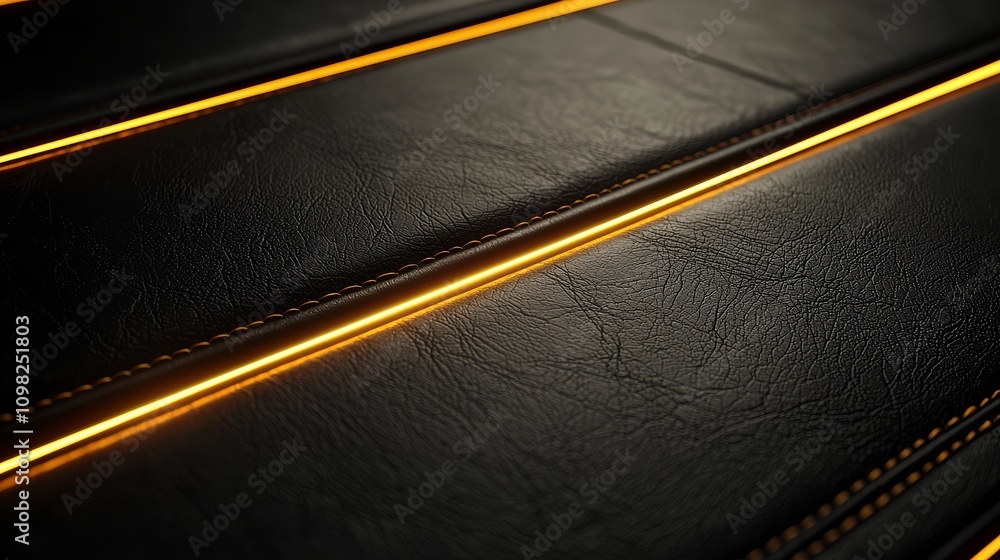 Aufkleber a close-up view of dark textured surface with glowing orange lines, creating a modern and sleek aest
