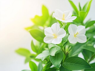 Delicate White Flowers in Sunlight