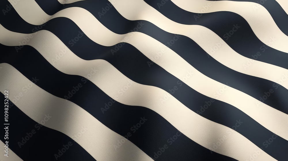 Aufkleber waves of alternating black and white stripes create a dynamic visual effect, perfect for backgrounds