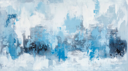 Naklejka premium Abstract blue and white painting