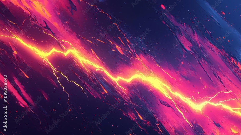 Poster a stunning abstract design featuring vibrant colors and dynamic lines representing energy and motion
