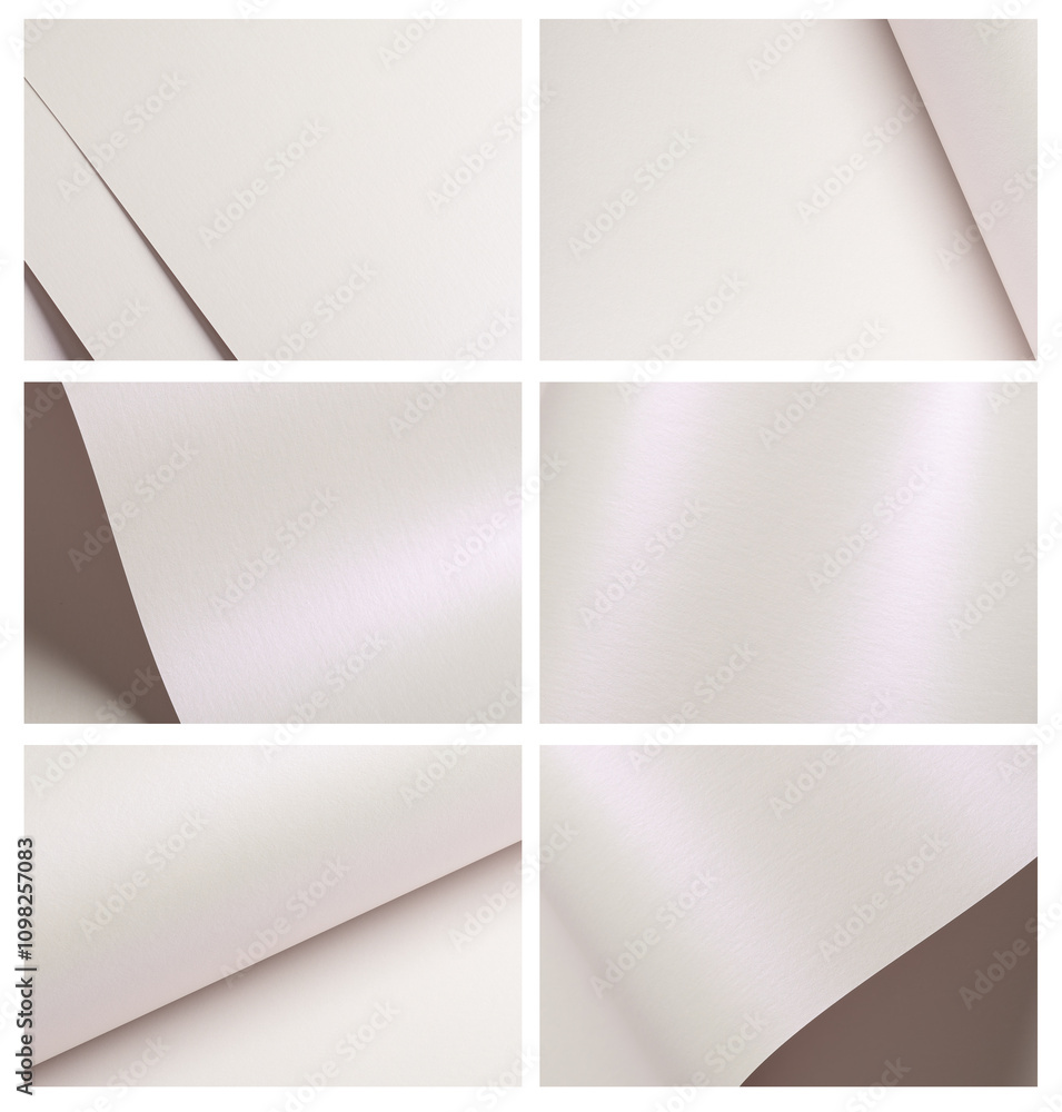 Poster glossy paper textures with a pearl like finish and subtle metallic sheen. featuring smooth surfaces,