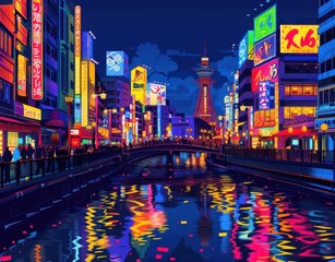 osaka neon light