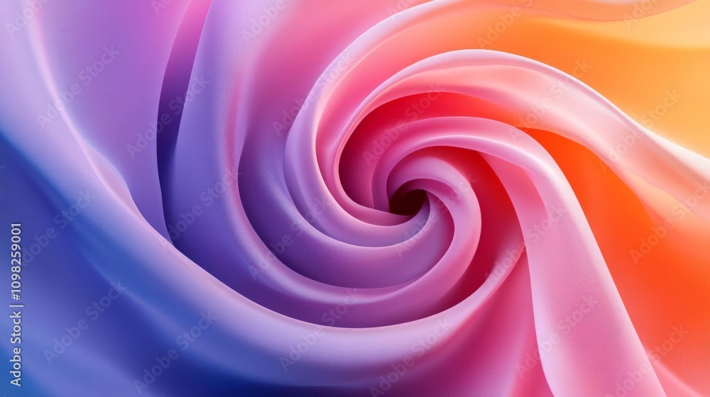 Poster a vibrant swirl of colorful fabric creating a mesmerizing pattern. perfect for backgrounds, design p