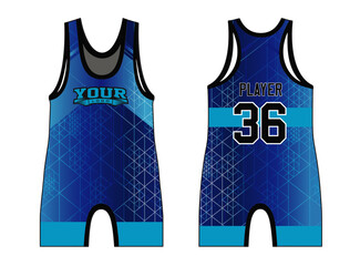 Wrestling singlets design with an elegant edgy and wild look. Sports gear template mockup perfect fit for all sports. The designs that go on casual wear, shirts, fashion apparel, and all kind 