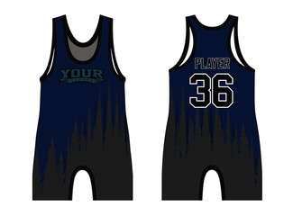 Wrestling singlets design with an elegant edgy and wild look. Sports gear template mockup perfect fit for all sports. The designs that go on casual wear, shirts, fashion apparel, and all kind 