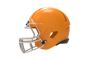 Fototapeta premium Football helmet protective isolated in transparent background