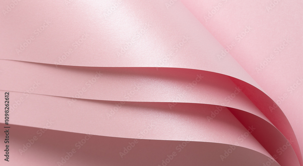Aufkleber Pink paper background with a soft pastel gradient and glossy texture. Featuring a polished surface with subtle shimmer and a luminous glow, it exudes modern elegance and a stylish,