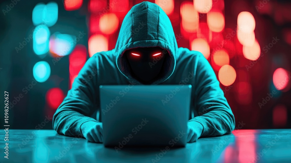 Aufkleber security risks. mitigating hacking threats through proactive security strategies, protective, effect