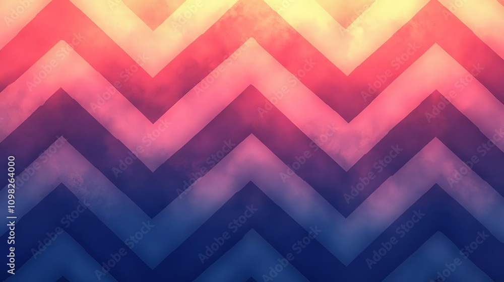 Poster this vibrant and abstract zigzag pattern features a blend of colors, creating a dynamic and energeti