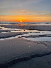 sunset over the ocean