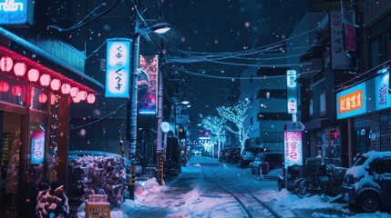 Obraz premium sapporo neon light