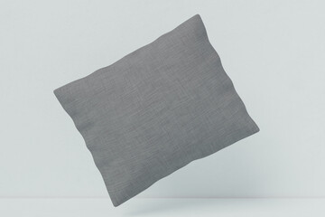 Blank Pillowcase Mockup Square, 3d Rendering isolated on white v1