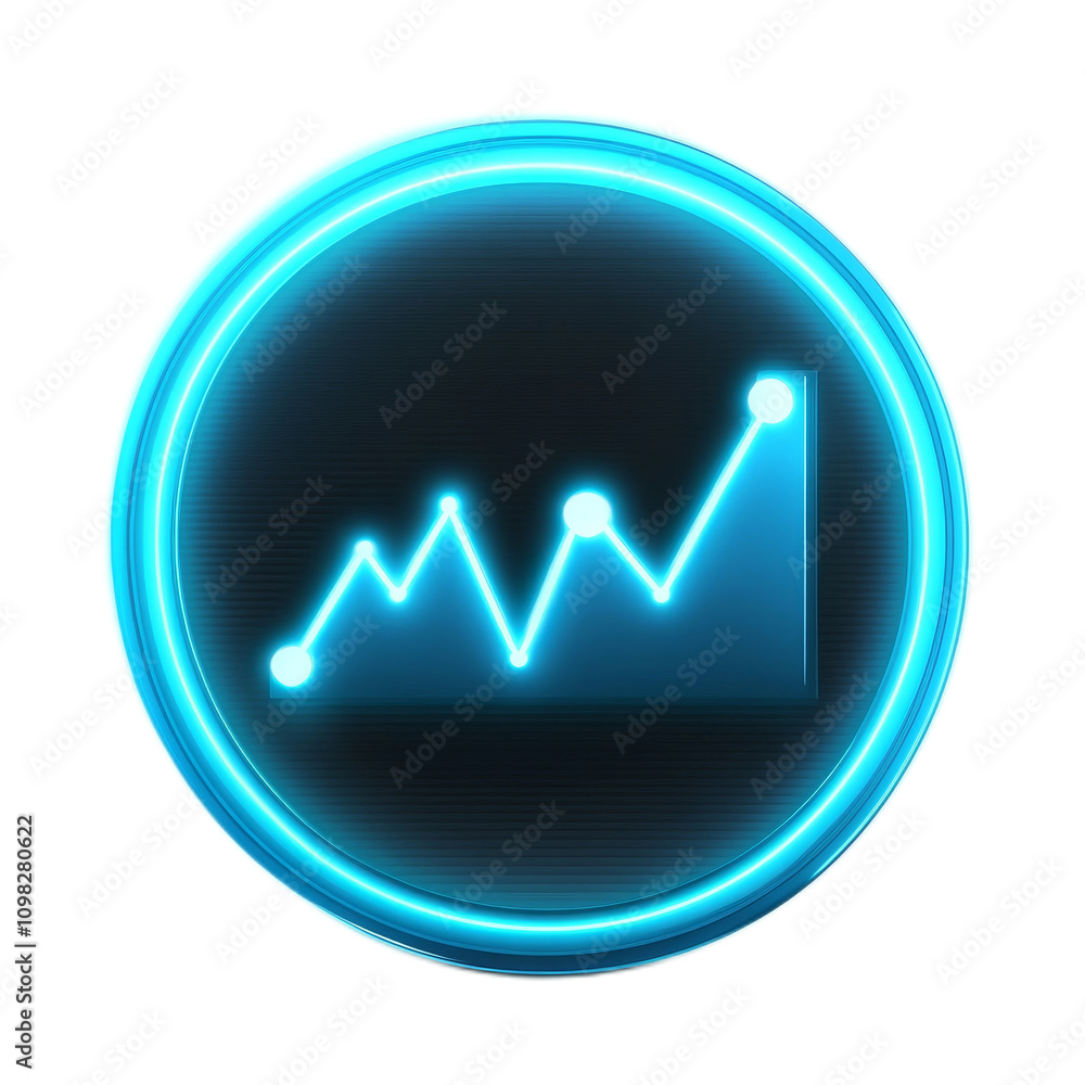 Aufkleber digital infographic icon of growth metrics business environment chat visualization technology insigh