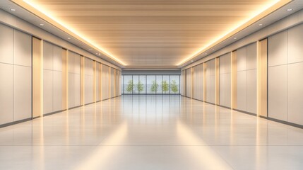 Obraz premium Modern and Minimalist Hallway with Natural Light.