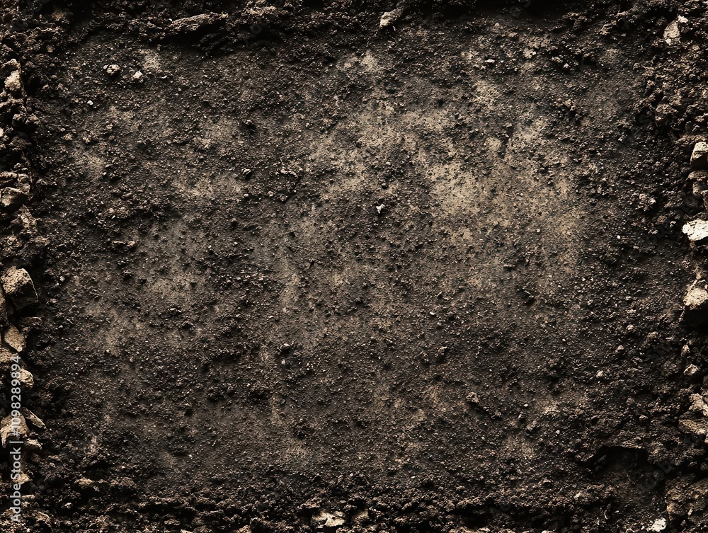 Poster abstract grunge background with dirt texture framed in black, providing a resourceful banner effect 