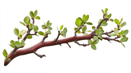 Obraz premium A Vibrant Spring Branch with Fresh Foliage