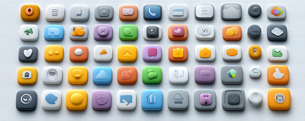 Colorful app icons arranged in a grid.