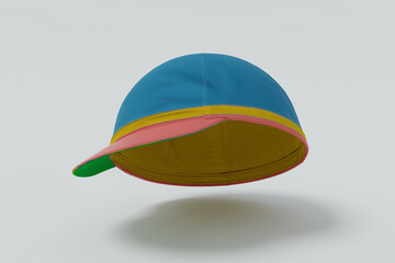 Snapback multicolor cycling caps isolated image option 3