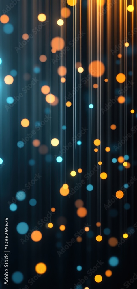 Aufkleber abstract background with shining lights and colorful bokeh effects for creative designs.