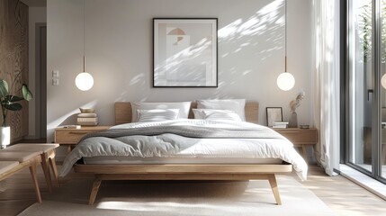 Tranquil Modern Bedroom Design Embracing Natural Light and Minimalism